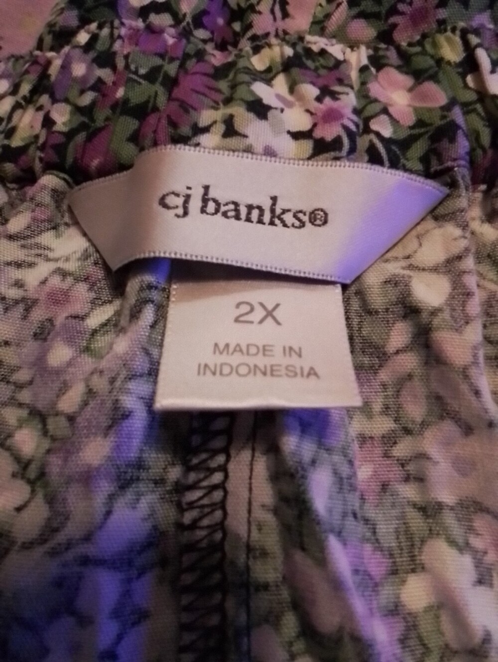 CJ Banks Purple Floral Print Maxi Skirt - Picture 3 of 3